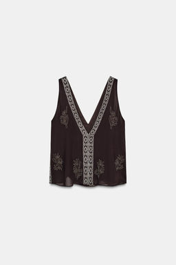 EMBROIDERED TOP ZW COLLECTION LIMITED EDITION - Zara фото 6