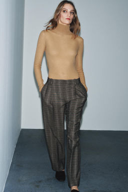 ZW COLLECTION CHECK TROUSERS