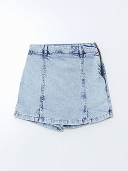 Basic K?z ?ocuk Jean ?ort Etek