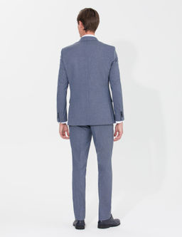 Lacivert Slim Fit Tak_m Elbise - Cacharel фото 4