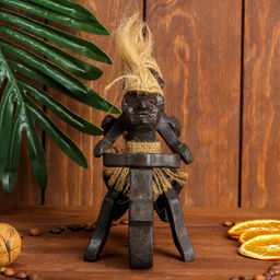 Сувенир «Аборигены на мопеде», 18 см, дерево