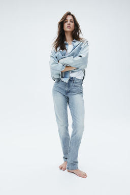 Slim Straight High Jeans - H&m фото 3