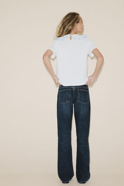 T-SHIRT WITH PETER PAN COLLAR - Zara фото 5