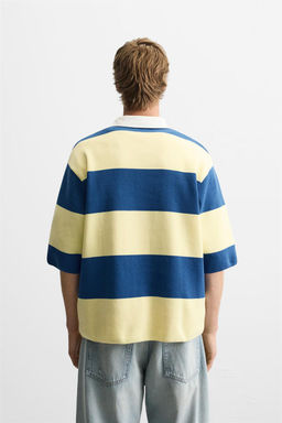 STRIPED KNIT POLO SHIRT - Zara фото 12