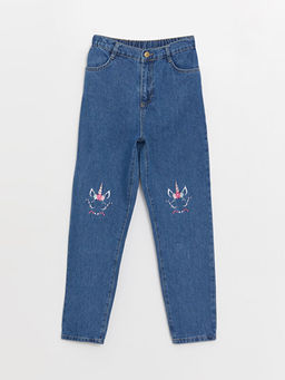 Mom Fit Nak??l? K?z ?ocuk Jean Pantolon