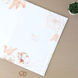 Папка для свидетельства о заключении брака «Цветы и золото», 23.5×31.4 см