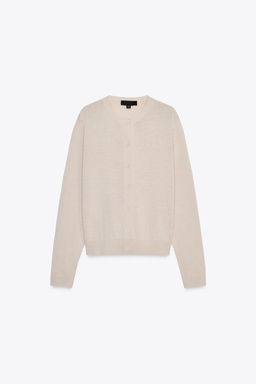 PLAIN KNIT WOOL CARDIGAN - Zara фото 8