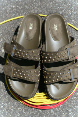 STUDDED BUCKLE SANDALS - Zara фото 9