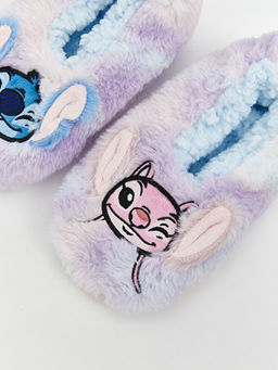 Stitch ve Angel Desenli Kayd?rmaz Tabanl? K?z ?ocuk Ev ?orab?