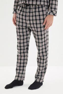TRENDYOL MAN Siyah Regular Fit Ekose Dokuma Pijama Tak?m? TMNAW22PT1078 - Trendyolmilla фото 5