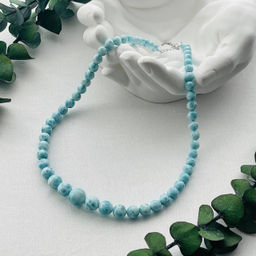 Бусы на увеличение из Ларимара 47 см +