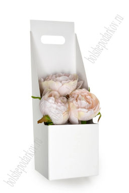 Коробка для цветов 11*11*35 см (10 шт) SF-7953, белый