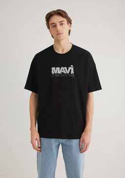 Mavi Logo Bask?l? Siyah Tisort  фото 4