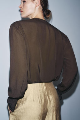 ZW COLLECTION DRAPED FLOWING BLOUSE