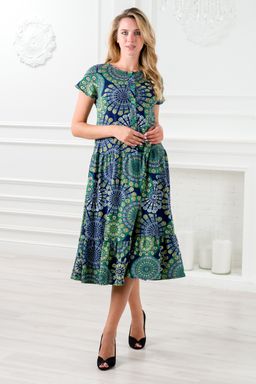 Платье женское из кулирки Кармелита карусель - Амадэль фото 5