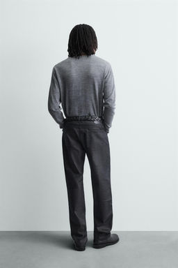 WAXED STRAIGHT-LEG JEANS - Zara фото 3