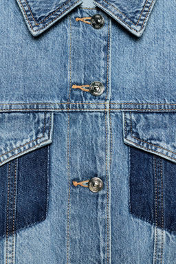 CAZADORA Z1975 CORTA COMBINADA DENIM / Azul medio - Zara фото 8