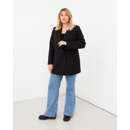 Пиджак женский двубортный MIST plus-size, размер 54, чёрный
