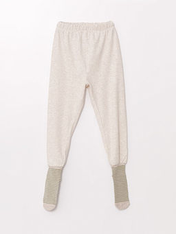 Beli Lastikli Erkek Bebek ?orapl? Pijama Alt
