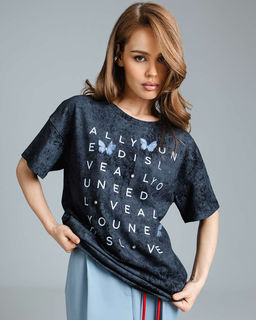 Футболка варёнка с принтом