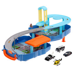 Парковка в рюкзаке Полицейская погоня, 3 машинки, 1 вертолёт - Автоград фото 3