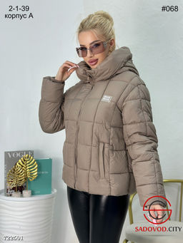 Женская стёганная осенняя куртка с капюшоном - Bruno фото 5