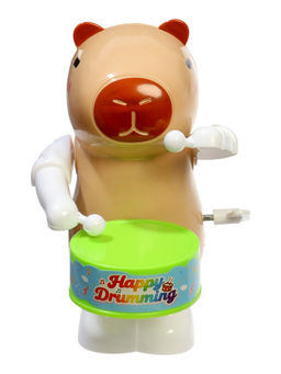 Заводная игрушка "Капибара с барабаном"