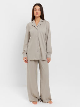 Костюм женский: рубашка, брюки, топ, KAFTAN Base, размер 50, серый