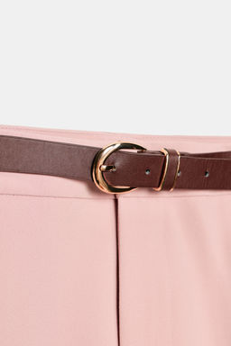 PANTAL?N PINZAS CINTUR?N / Rosa claro - Zara фото 7