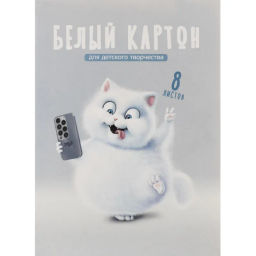 Картон белый КОТ А4,8л,мел.картон с белым оборотом,200 г/м2 69921