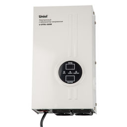 U-DTRS-500W Стабилизатор напряжения ультратонкий. Однофазный релейный. 500ВА. Настенный. TM Uniel