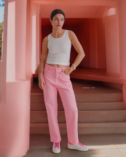 12945 Джинсы розовые - Martichelli фото 8