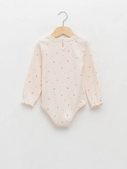 Bisiklet Yaka Uzun Kollu Desenli K?z Bebek ??t??tl? Body - Waikiki фото 2