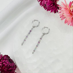 Серьги длинные из Флюорита