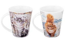 Набор 2 кружек 350 мл 12*9*11 см Коты NEW BONE CHINA - Elan gallery фото 7