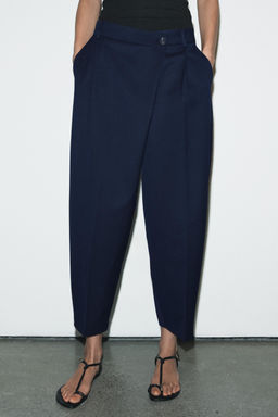 CROPPED TROUSERS WITH WRAP WAIST - Zara фото 11