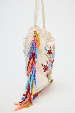 FLORAL EMBROIDERED BUCKET BAG - Zara фото 4