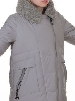 M-8866 GRAY Куртка зимняя женская (150 гр. холлофайбер)