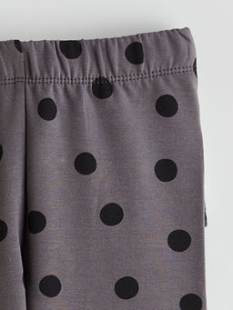 Beli Lastikli Puantiyeli K?z ?ocuk Tayt