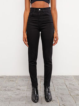 Normal Bel Slim Fit Kad?n Jean Pantolon