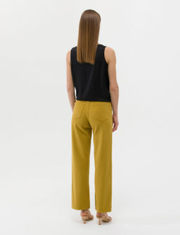 Ye_il High Waist Flare Fit Jean Pantolon