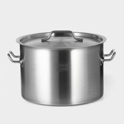 Кастрюля Hanna Knövell, 25 л, d=36 см, h=24 см, толщина стенки 0.8 мм, 201 сталь, с крышкой, индукция, дно ТРС, нержавеющая сталь