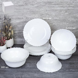 Столовый набор 13 предметов Тюльпан белый / 13/LHK670 (WHITE) /уп 4/