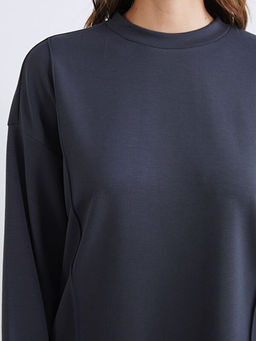 Dik Yaka Kad?n Sweatshirt Tunik