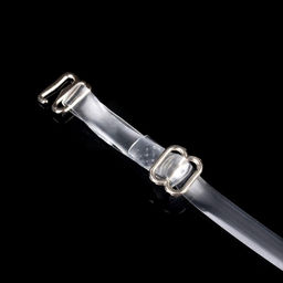 Цена за 7 шт. Бретели силиконовые, фурнитура металл, 0,8 см, 37 см, пара, цвет прозрачный - Арт узор фото 2