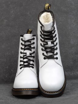 04-10072004 WHITE Ботинки зимние женские (натуральная кожа, натуральный мех) - Фабричный китай фото 12