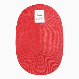 Салфетка сервировочная Доляна Овал, цв.красный, 45*30 см  фото 3