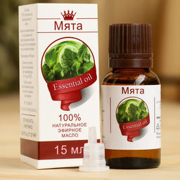 Эфирное масло Мята, флакон-капельница, аннотация, 15 мл