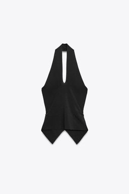 GATHERED KNIT HALTER TOP - Zara фото 7