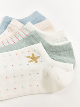 Desenli Kad?n Patik ?orap 5li Paket - Waikiki фото 3